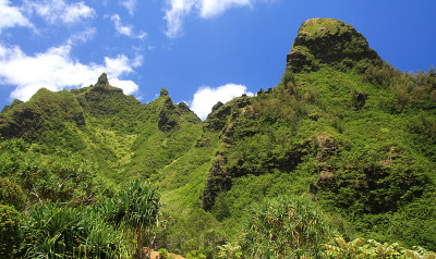 考艾岛夏威夷热带风格的山风景区
