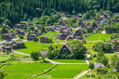 白川吾，夏季传统小村落
