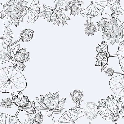 矢量手绘花架。