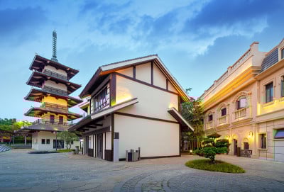 中国海南海花岛的奇异建筑。