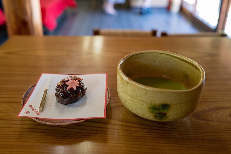 名古屋茶馆的抹茶和蛋糕