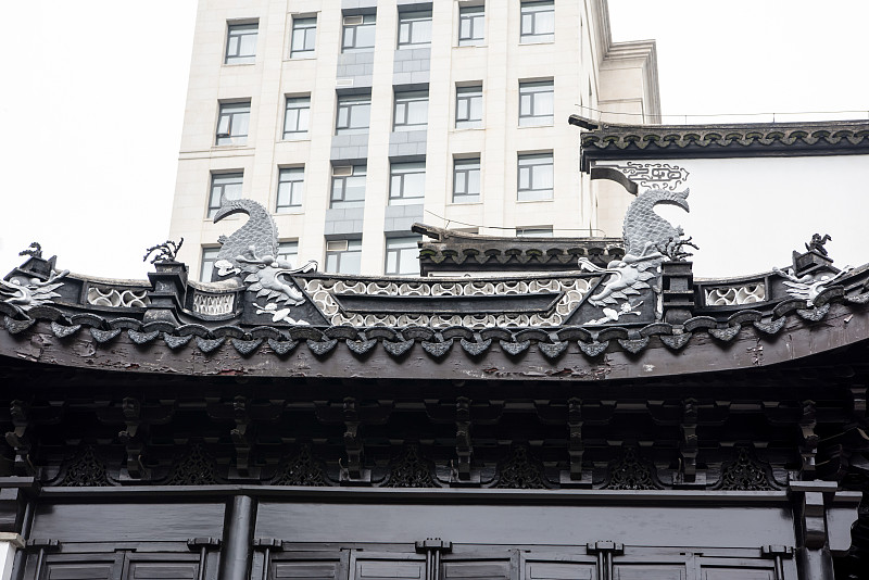 中国江阴兴国公园的古建筑
