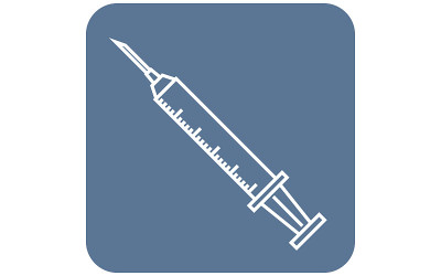 用于接种疫苗的注射器示意图