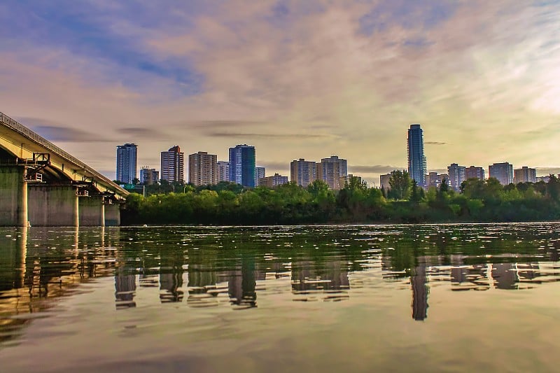 河上风景桥