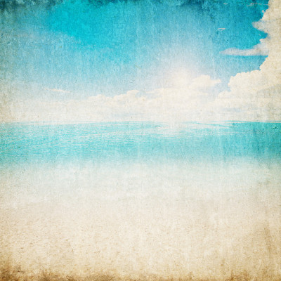 热带复古海滩景观