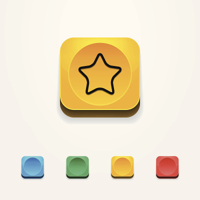 图标IOS 3 d。向量集徽章应用程序。