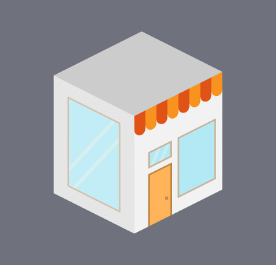 等距商店商店图标