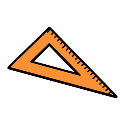 Triangle Ruler Icon Isolated On White Background