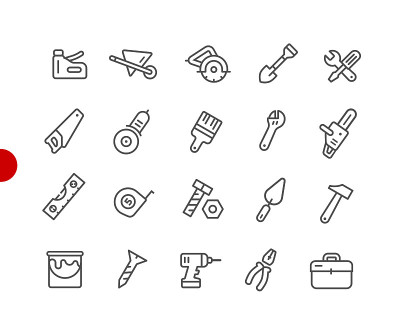 工具图标//红点系列