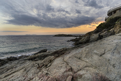 壮丽的地中海玫瑰景观，日落的克鲁斯岬，布拉瓦海岸，España