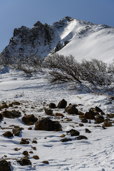 Mt.Bandaisan在春天