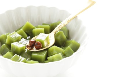 日本料理，绿茶冻