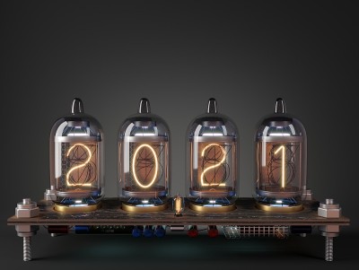 管处理器日历和日期2021年新年