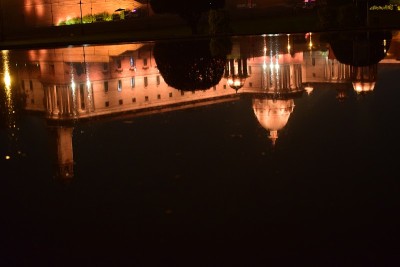 印度德里的Rashtrapati Bhawan五颜六色的夜景，著名的Rashtrapati Bhaw