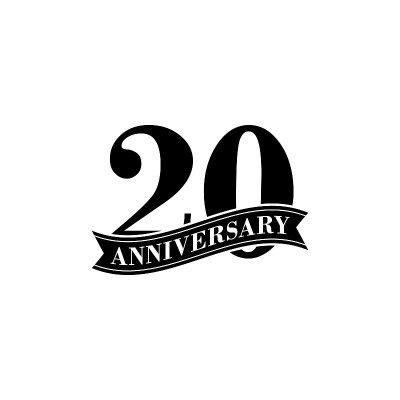 20周年庆典矢量插图设计模板