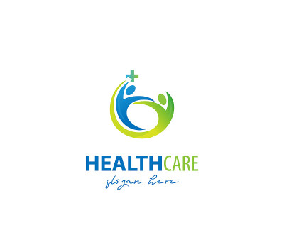 Health care people sign illustration design