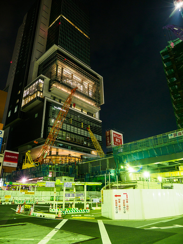 东京涩谷重建夜景