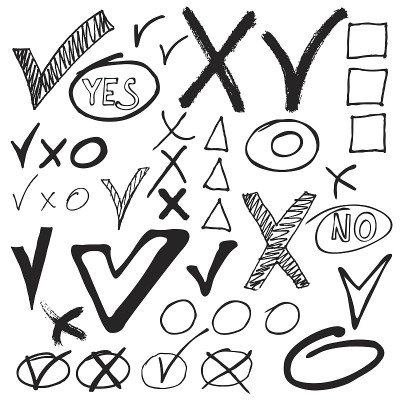 手绘?海克标按钮。素描矢量图