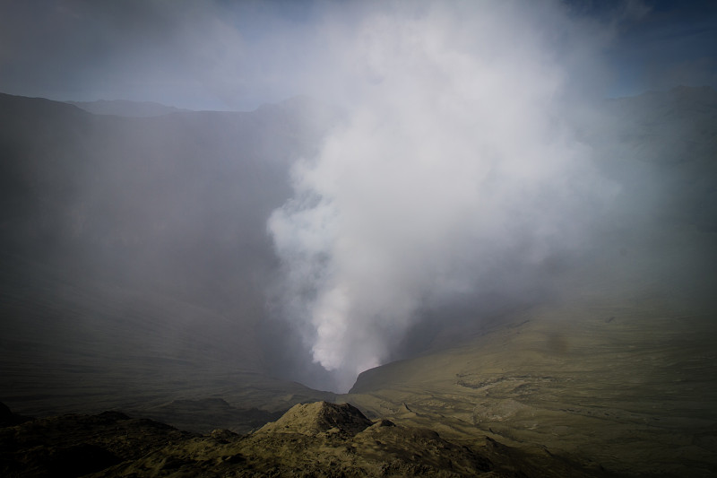 火山口的Mt.Bromo