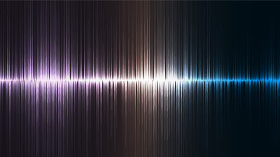 现代波浪声波背景，技术和地震波图的概念，音乐工作室和科学设计，矢量插图。