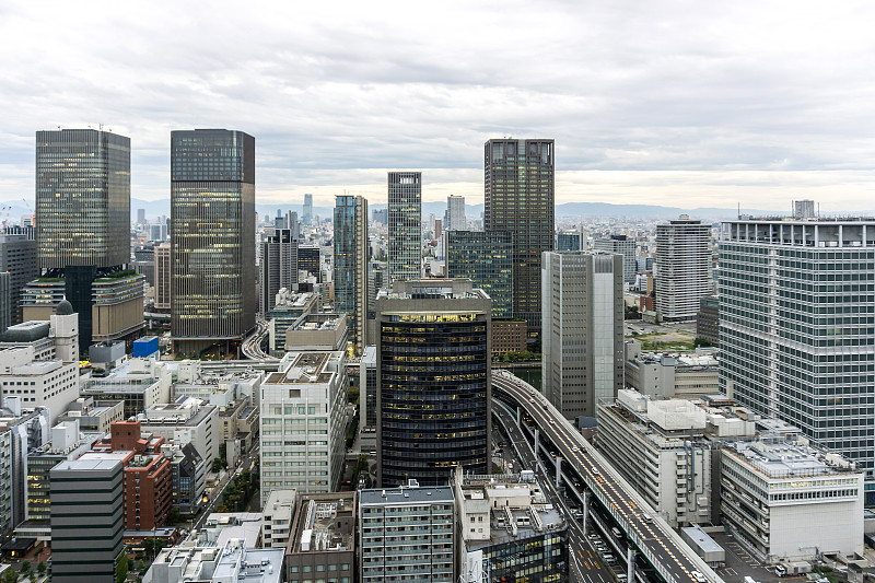 大阪城市景观日本天际线，景观日本