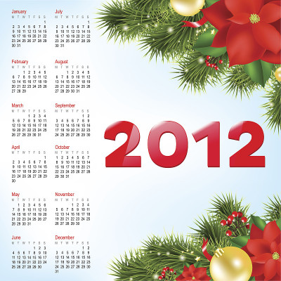 2012年日历