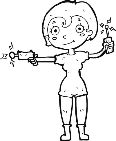 卡通未来太空女孩