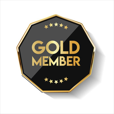 金徽章VIP金会员复古设计