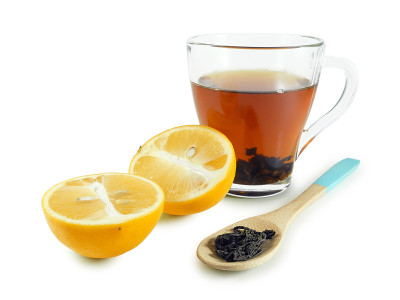 柠檬茶孤立