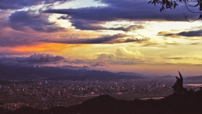 台北市,黄昏