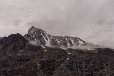 有山峰的格陵兰景观