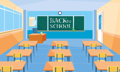 学校教室场景图标