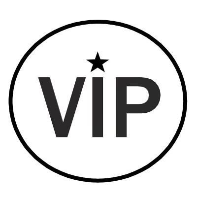 Vip图标的金色轮廓。孤立字符的命名。三维渲染