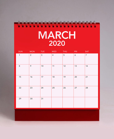 简单的台历2020年3月