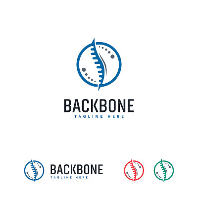 Backbone符号设计符号，Iconic Backbone Care符号模板向量