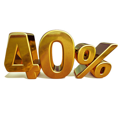 3d黄金40四折折扣标志