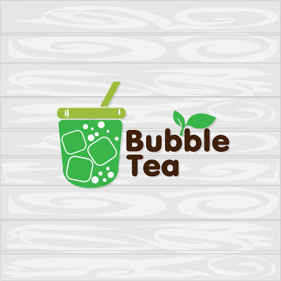 泡泡茶标志图标图形