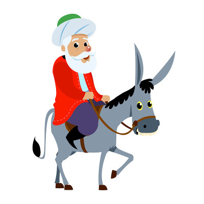 Nasreddin Hodja and his Donkey.