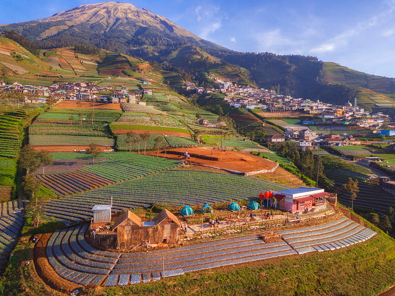 位于Sumbing山的尼泊尔范爪哇布图村