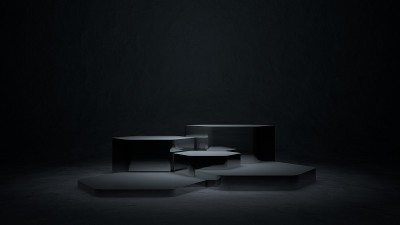 空白舞台3d插图