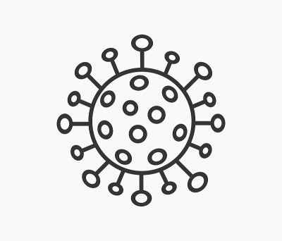 冠状病毒模型符号图标。