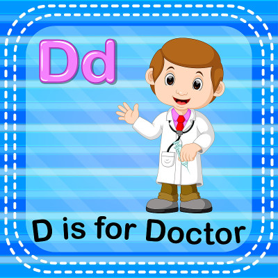 识字卡片上的字母D代表医生