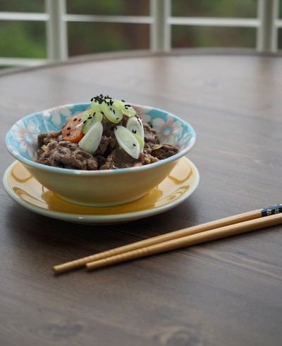 亚洲食物调味牛肉烤肉
