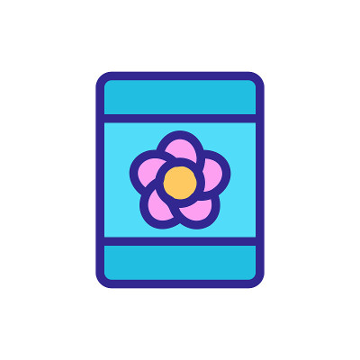 花籽图标矢量轮廓插图