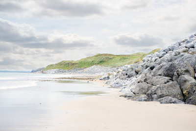 高尔夫球场旁边的Ballybunion海滩
