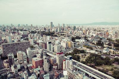 日本大阪城市景观