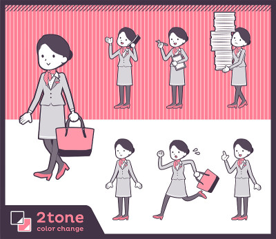 2tone type客舱乘务员