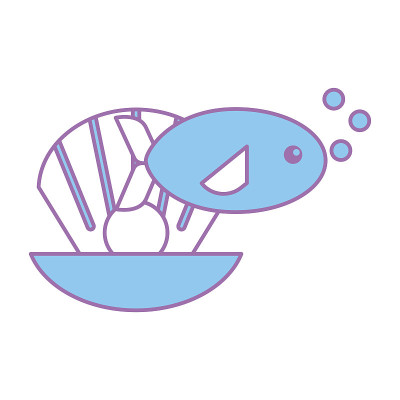 海鱼游泳的标志