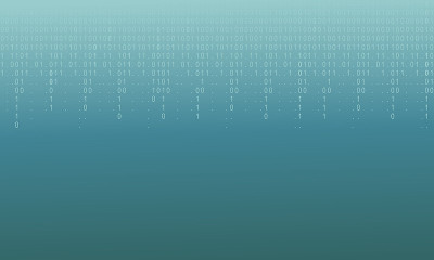 下落二进制代码背景。数字技术墙纸。