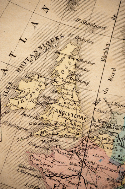 英国古董地图|，1869年